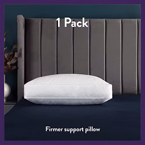 Slumberdown Luxury Box Edge Firm Support Pillow in White with Cotton Cover, 38 x 64 cm – 2