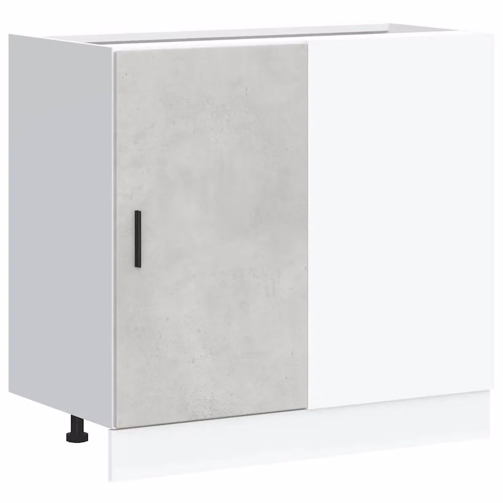 Berkfield Home Modern Matt Grey MDF Freestanding Kitchen Sink Unit
