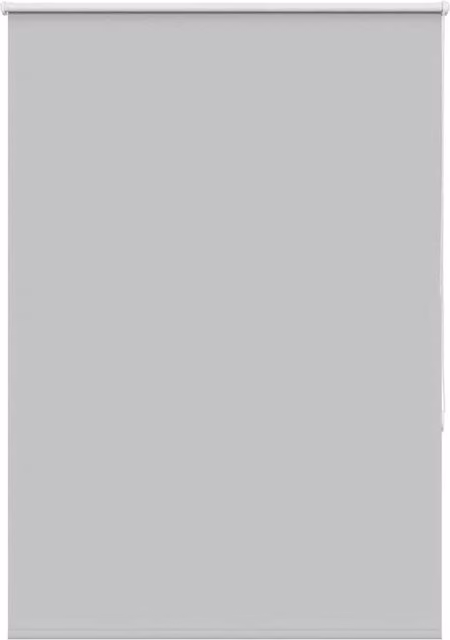 Berkfield Home Blackout Roller Blind in Light Grey, Thermal Insulating Polyester, W: 95 cm, H: 130 cm