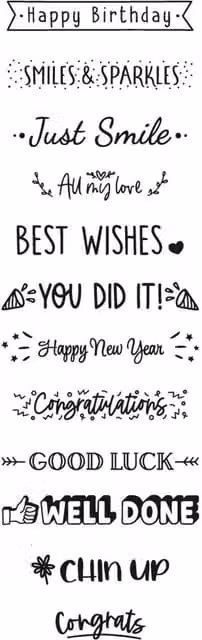 Trodat Best Wishes Text Stamp in Black