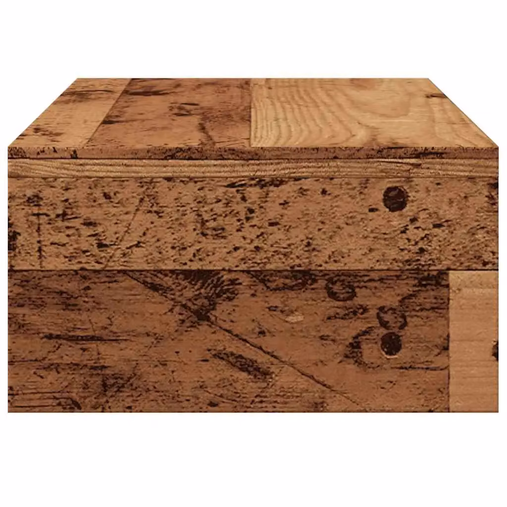 Berkfield Home Monitor Stand in Old Wood Brown, W/D/H: 42 x 24 x 13 cm – 5