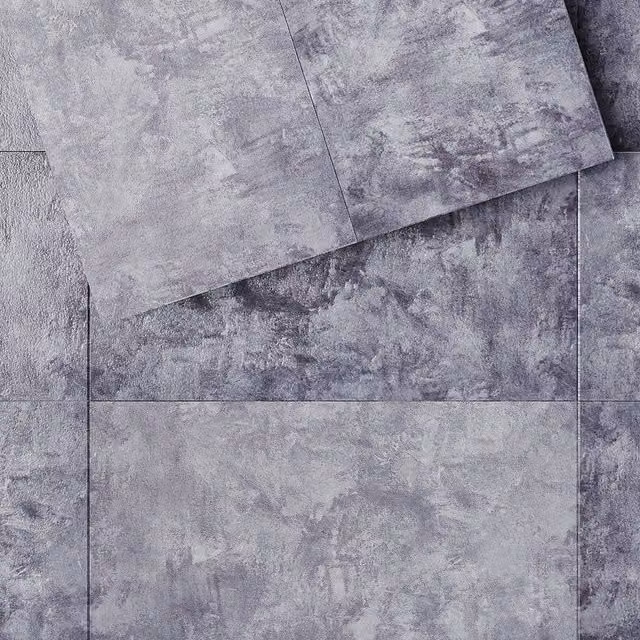 Komore 16-Piece Click-Lock Stone Look PVC Flooring in Grey