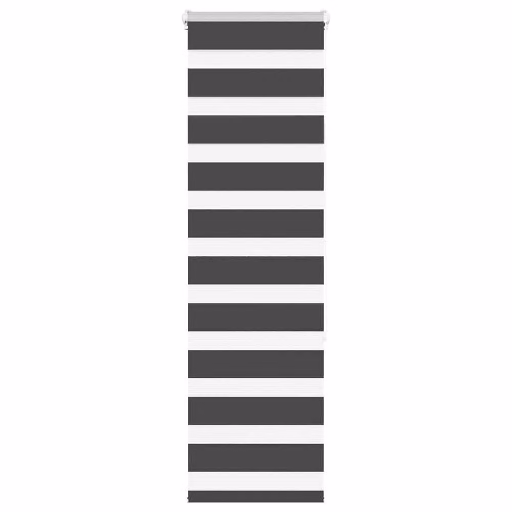 Berkfield Home Elegant Zebra Blind in Black Polyester, W: 45 cm x H: 150 cm – 2