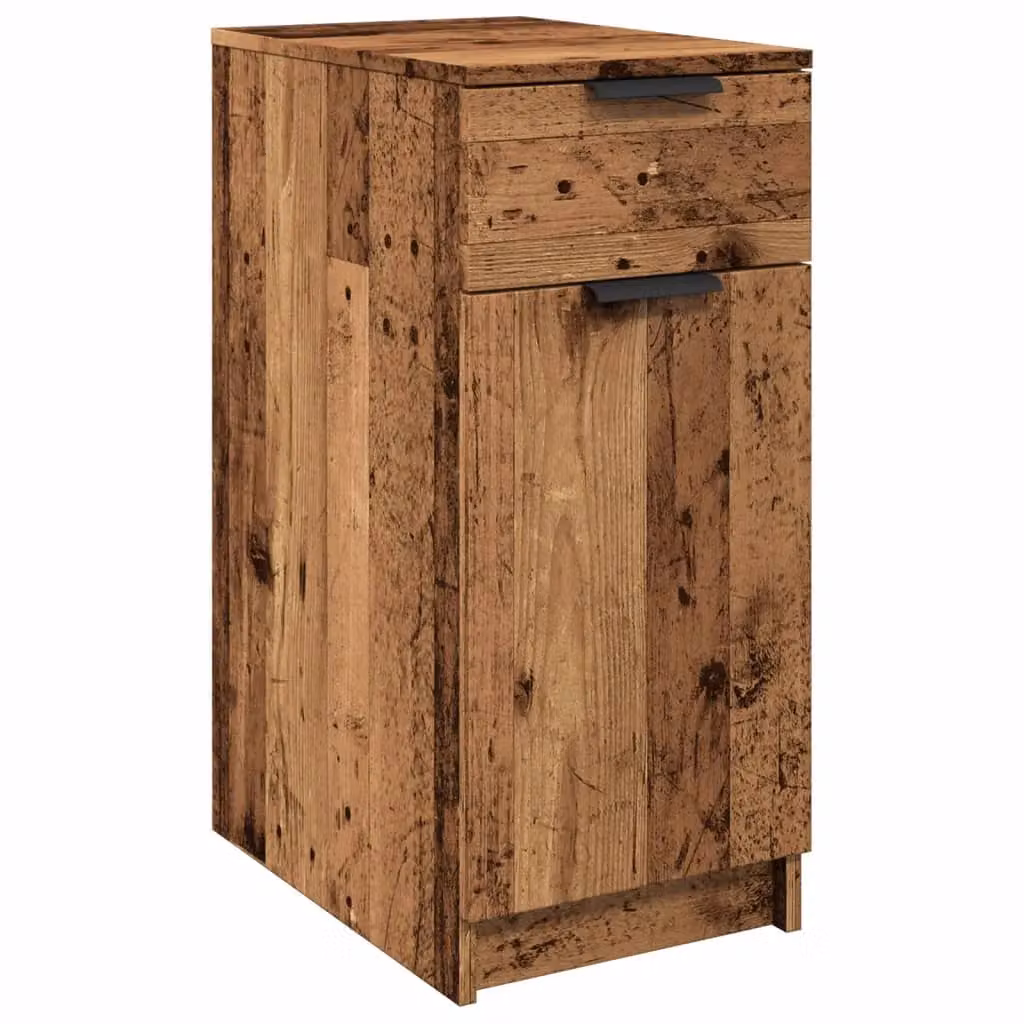 Berkfield Home Desk Cabinet in Old Wood Brown, W/D/H: 33 x 50 x 75 cm – 2