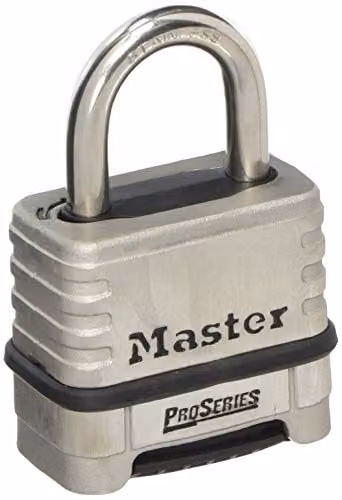 Master Lock 1174D Resettable Stainless Steel Combination Padlock in Silver