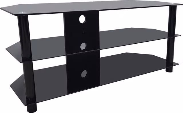Alphason Essentials 3 Shelf TV Stand, Black, W: 120 cm
