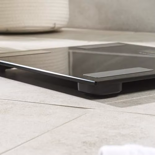 Salter 9150 BK3R Glass Analyser Bathroom Scale in Black with Digital Display for Measuring Body Weight, Fat, Water, BMI and BMR – 5