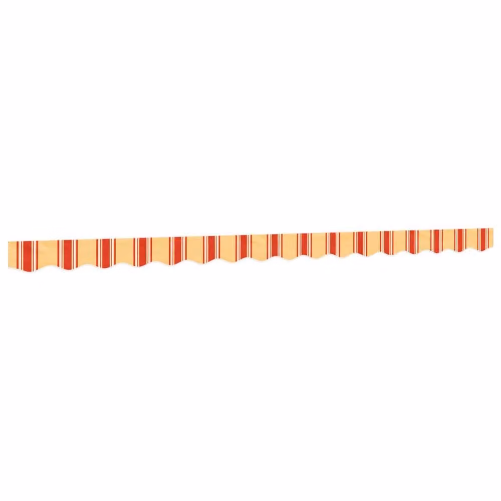 Berkfield Home Replacement Awning Valance Fabric in Yellow and Orange Stripe, 4 m – 1