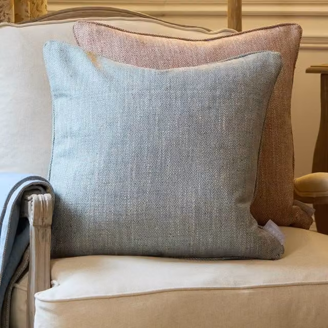 Voyage Maison Jedburgh Feather Filled Square Cushion in Petrol Blue, W/D/H: 50 x 50 x 50 cm – 1