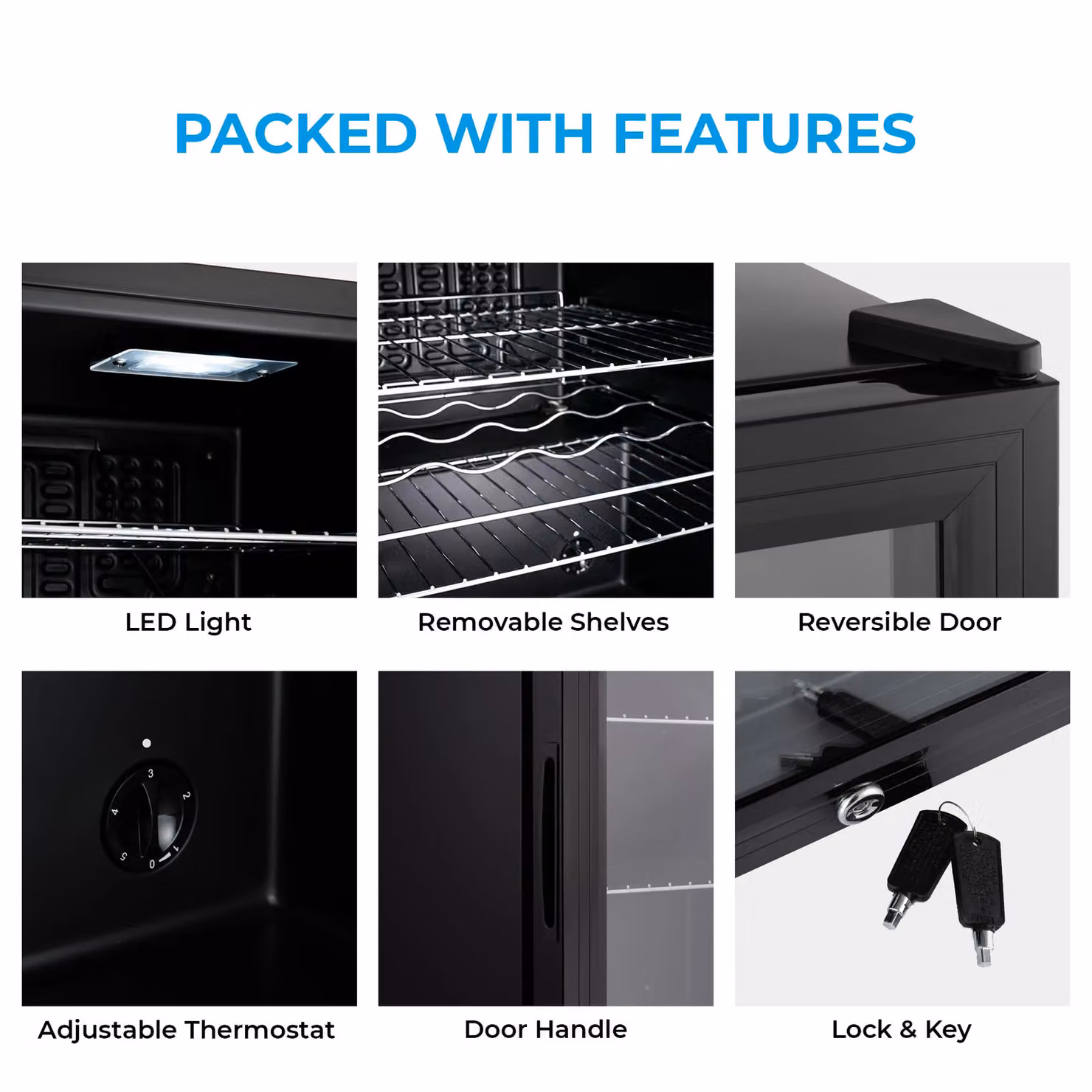 Subcold Super 35 LED Beer Fridge in Black with Compressor and Lockable Glass Door – 5