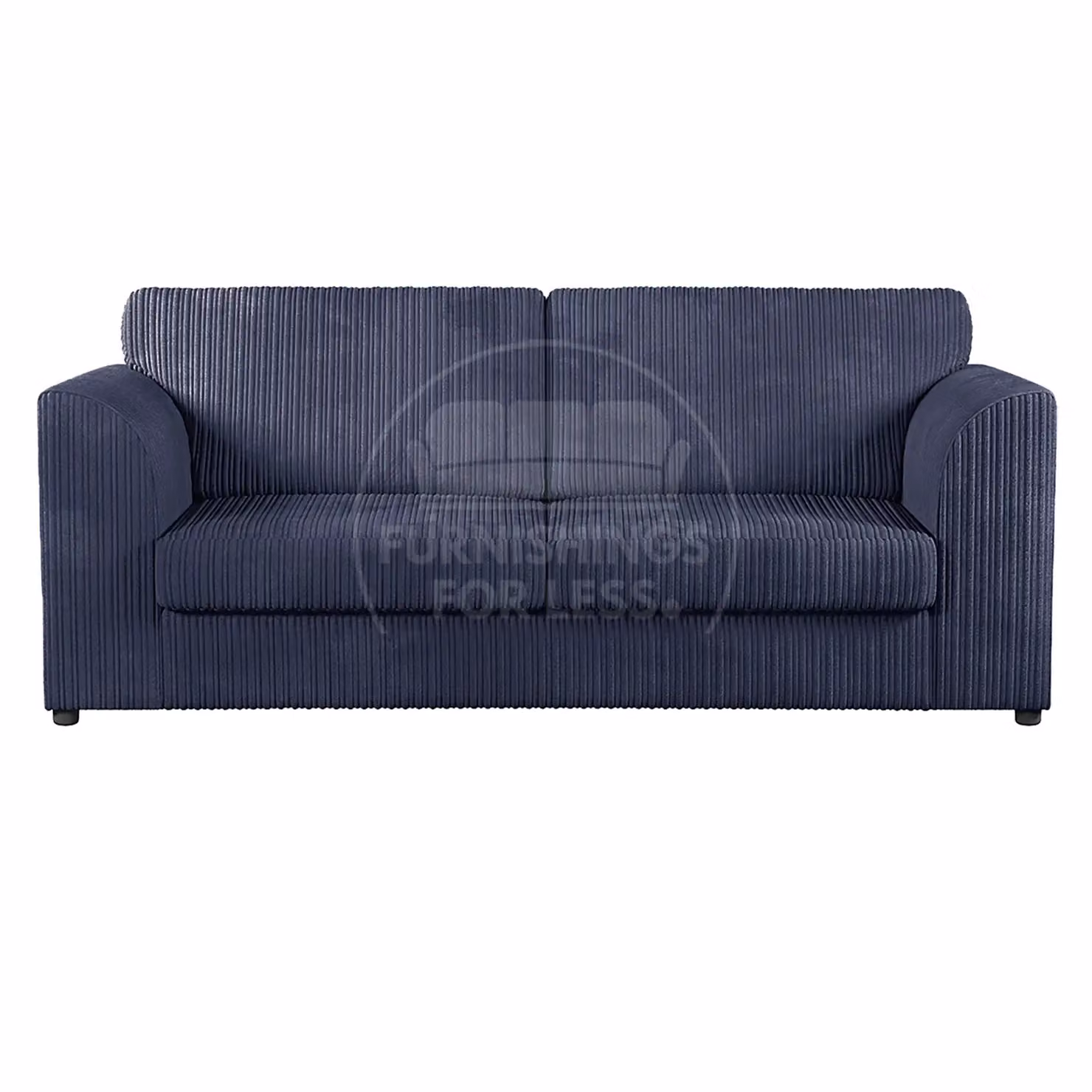 Furnishings For Less UK Luxor Jumbo Cord 3 Piece Sofa Suite in Navy Blue – 2