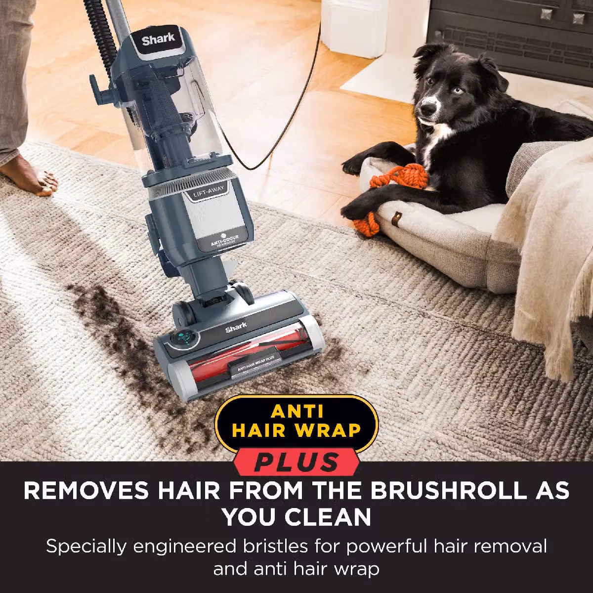 SharkNinja Anti Hair Wrap Plus Upright Pet Vacuum with Lift-Away in Grey – 4