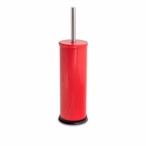 Harbour Housewares Red Stainless Steel Toilet Brush and Holder Set with Non-Slip Base – 1