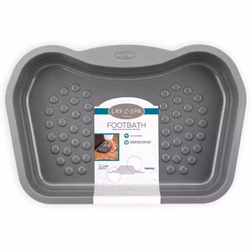 Lay-Z-Spa Non-Slip Foot Bath Tray for Hot Tubs, Spas and Pools, Grey, W/D/H: 54.2 x 36.0 x 9.0 cm