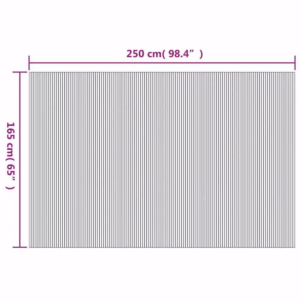 Berkfield Home Bamboo Room Divider in Brown, W: 250 cm, H: 165 cm – 3
