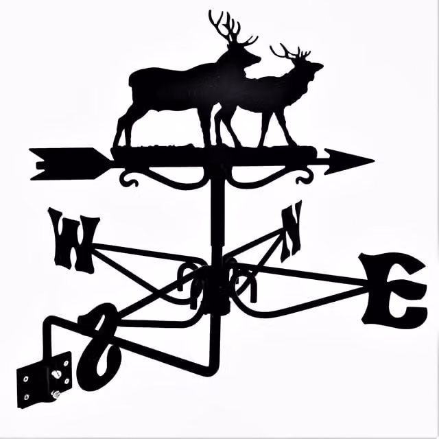 Espira Black Stag Metal Weathervane