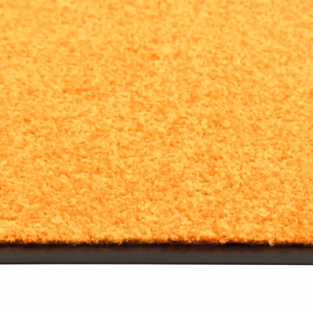 Berkfield Home Washable Non-Slip Pliable Doormat, Orange and Black, W: 120 cm, D: 90 cm