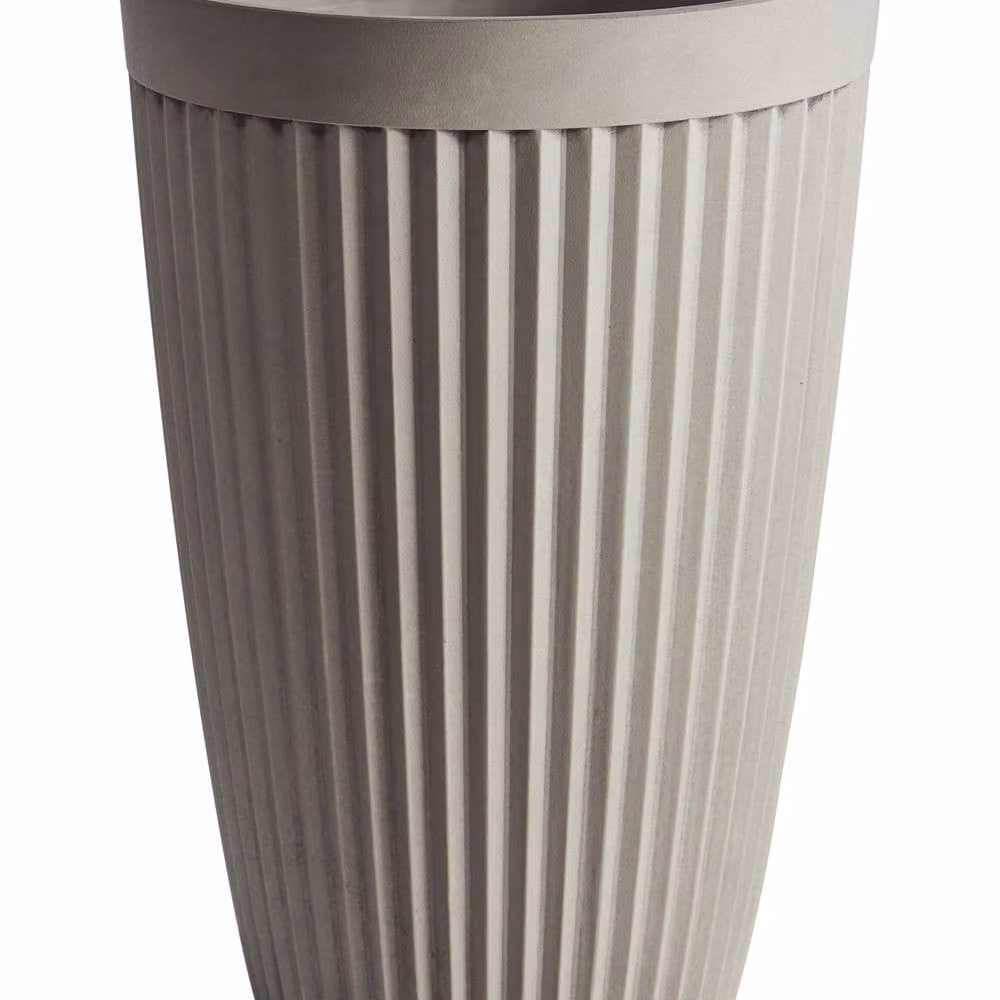 Wyld and Coco Matte Beige Fibre Clay Planter Pot for Indoor and Outdoor Use, Diameter: 39 cm – 2