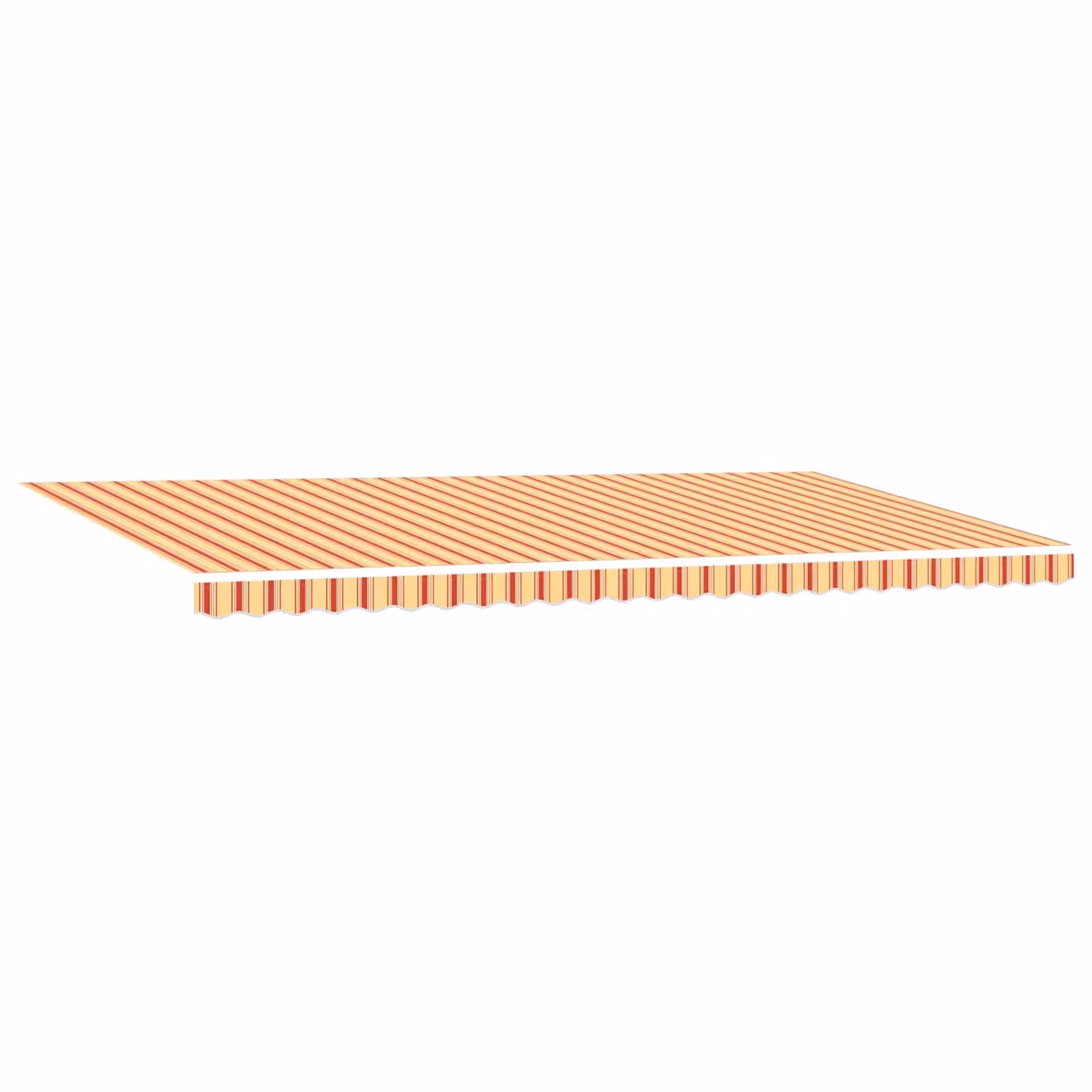 Berkfield Home Manual Retractable Wall-Mounted Garden Awning with LED, Yellow and Orange Striped, W: 600 cm, D: 300 cm – 2