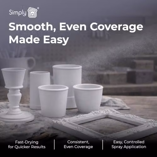 Simply Auto Multipurpose Matt White Spray Paint 400ml - Quick Drying Weatherproof Aerosol for Wood, Metal and Plastic – 2