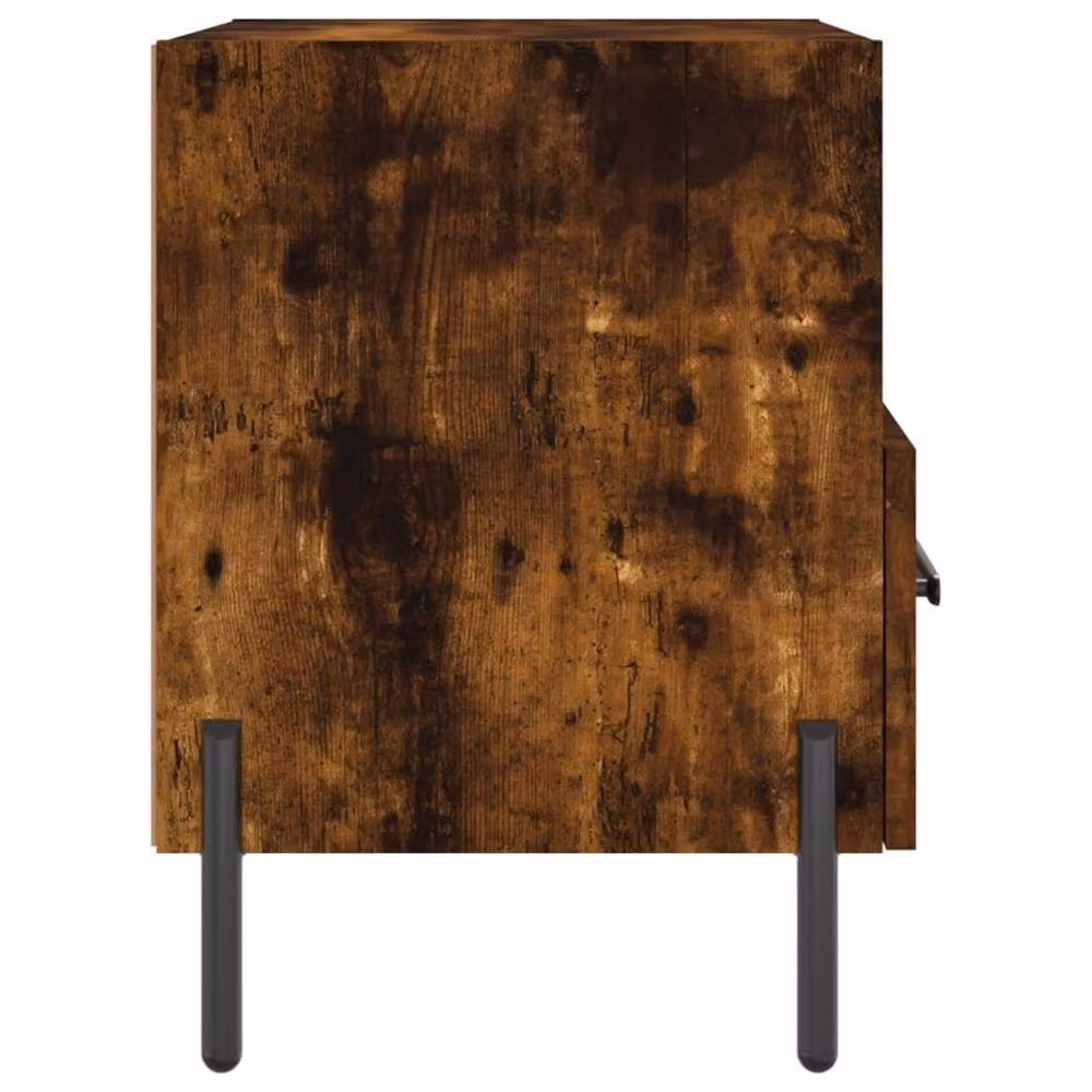 Berkfield Home Modern Bedside Cabinets, 2 Piece Set in Smoked Oak Brown, W/D/H: 40 x 35 x 47.5 cm – 6