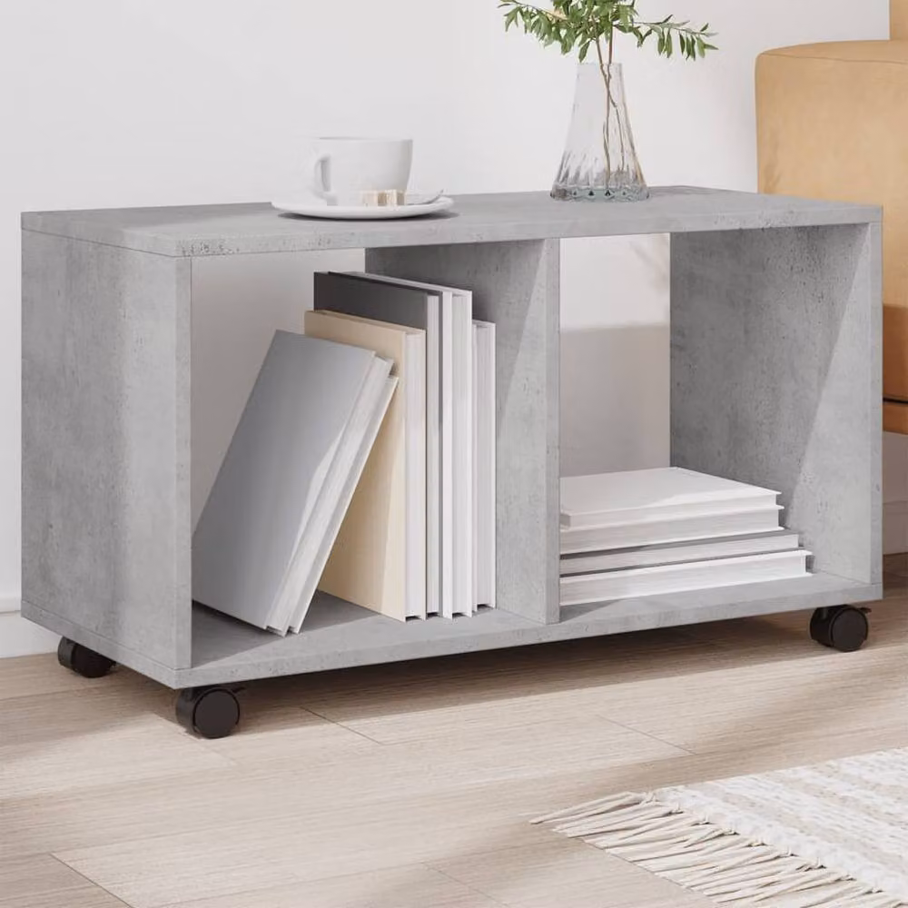 Berkfield Home vidaXL Rolling Cabinet in Concrete Grey, W/D/H: 72 x 33 x 42.5 cm – 2