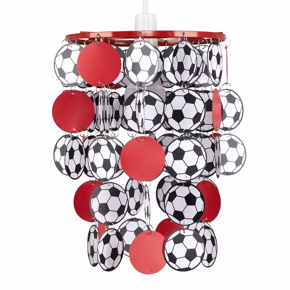 ValueLights Red Football Paper Ceiling Pendant Shade, Width: 23 cm – 2