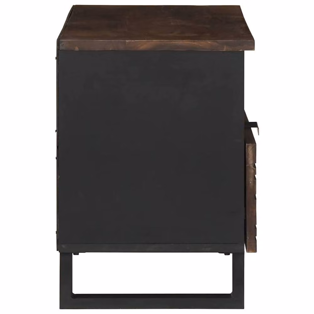 Berkfield Home Modern TV Cabinet in Walnut Brown, W/D/H: 80 x 33.5 x 46 cm – 3