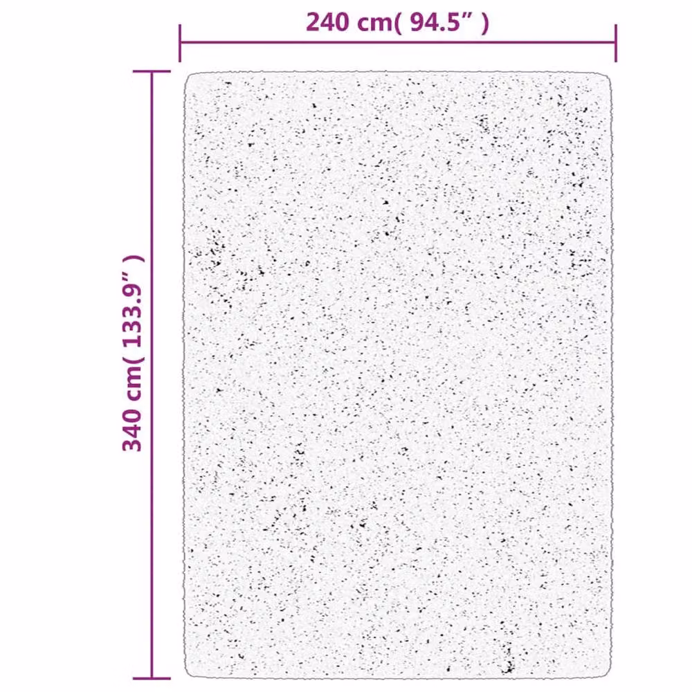 Berkfield Home Oviedo Short Pile Turquoise Rug, W: 240 cm, D: 340 cm – 5