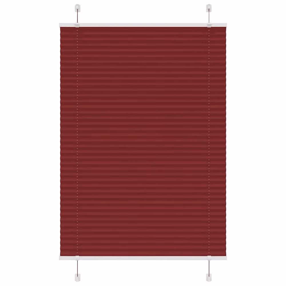 Berkfield Home Single Pleat Blind in Bordeaux Red Polyester, W: 90 cm, H: 150 cm – 2