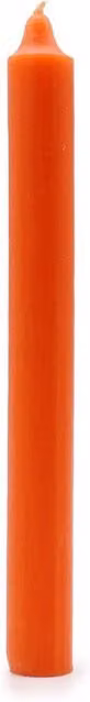 KDMK Handmade Orange Rustic Dinner Candles, Pack of 5