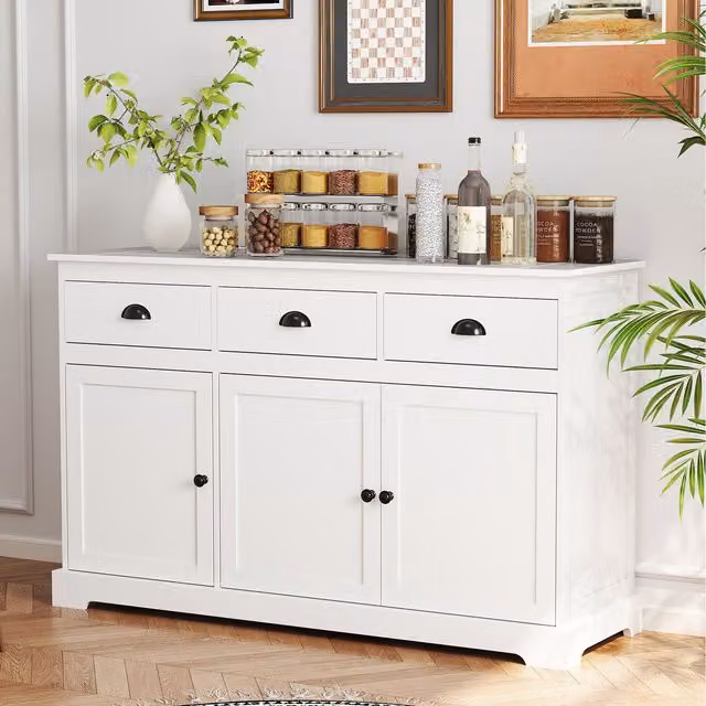 COSTWAY Modern Matt White Buffet Sideboard