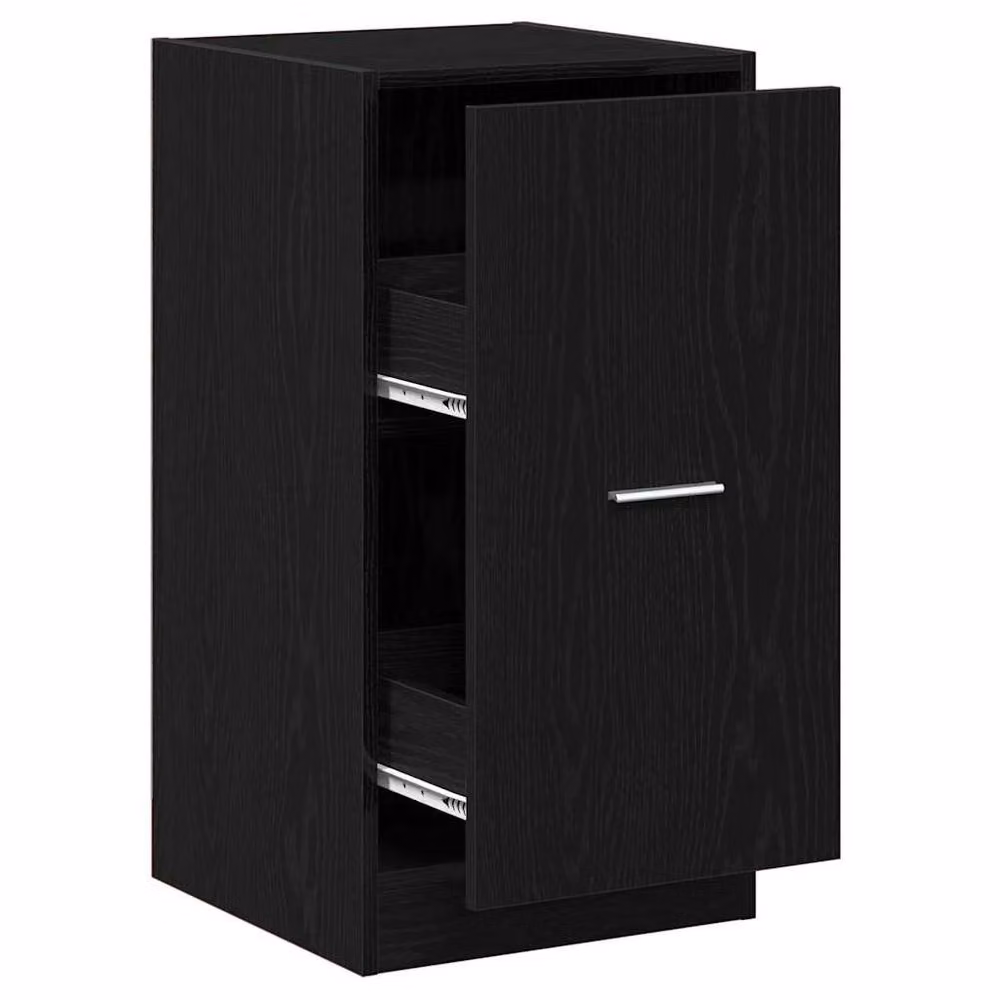 Berkfield Home Modern Apothecary Cabinet in Black Oak, W: 40 cm, D: 41 cm, H: 77.5 cm – 3