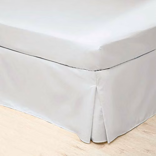 Belledorm Easycare 200 Thread Count Cotton Polyester Percale Platform Valance in Grey, Super King – 2