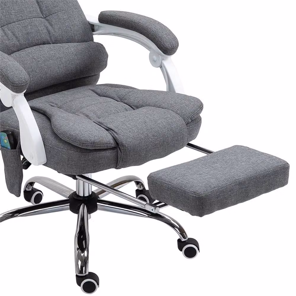Nordara Ergonomic Heated 6-Point Vibration Massage Office Chair in Grey – 5