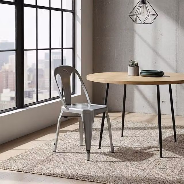 Orsina Grey Metal Industrial Chair – 1