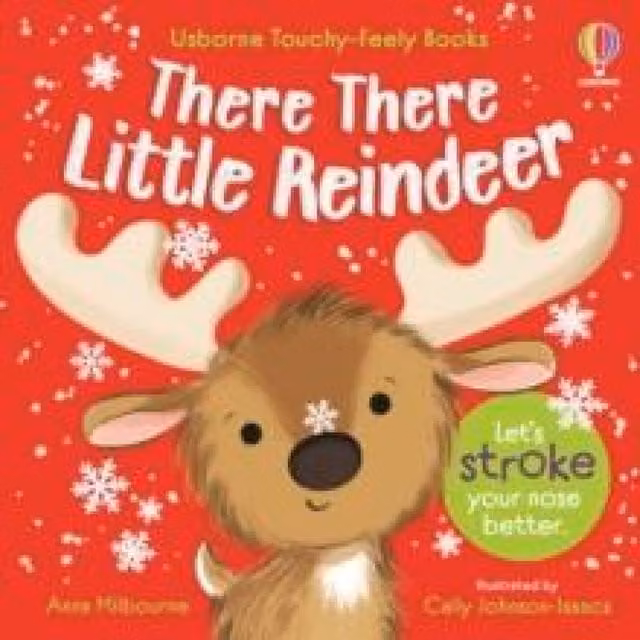 Anna Milbourne There There Little Reindeer Board Book in Multicolour and Red