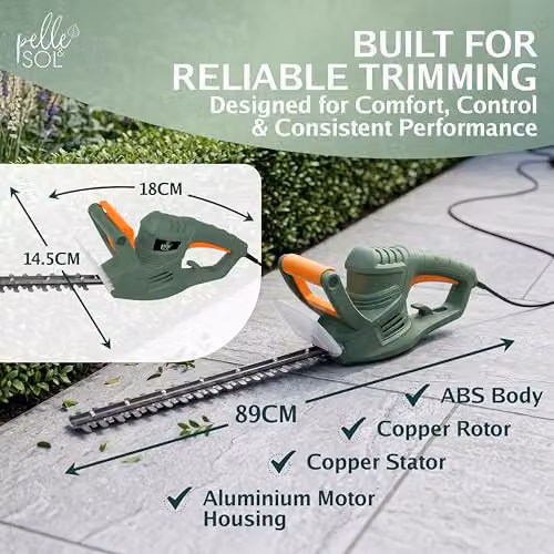 Pelle & Sol 550W Electric Reciprocating Hedge Trimmer in Green – 6