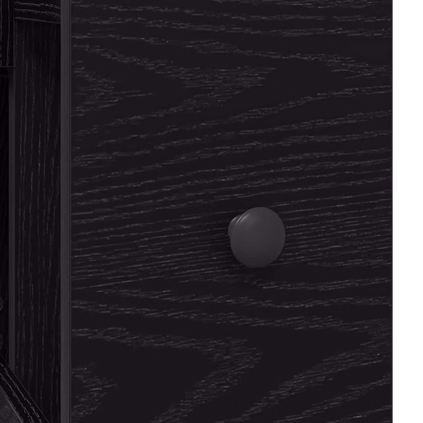 Berkfield Home Narrow Bathroom Cupboard with Wheels in Black Oak Engineered Wood – 4