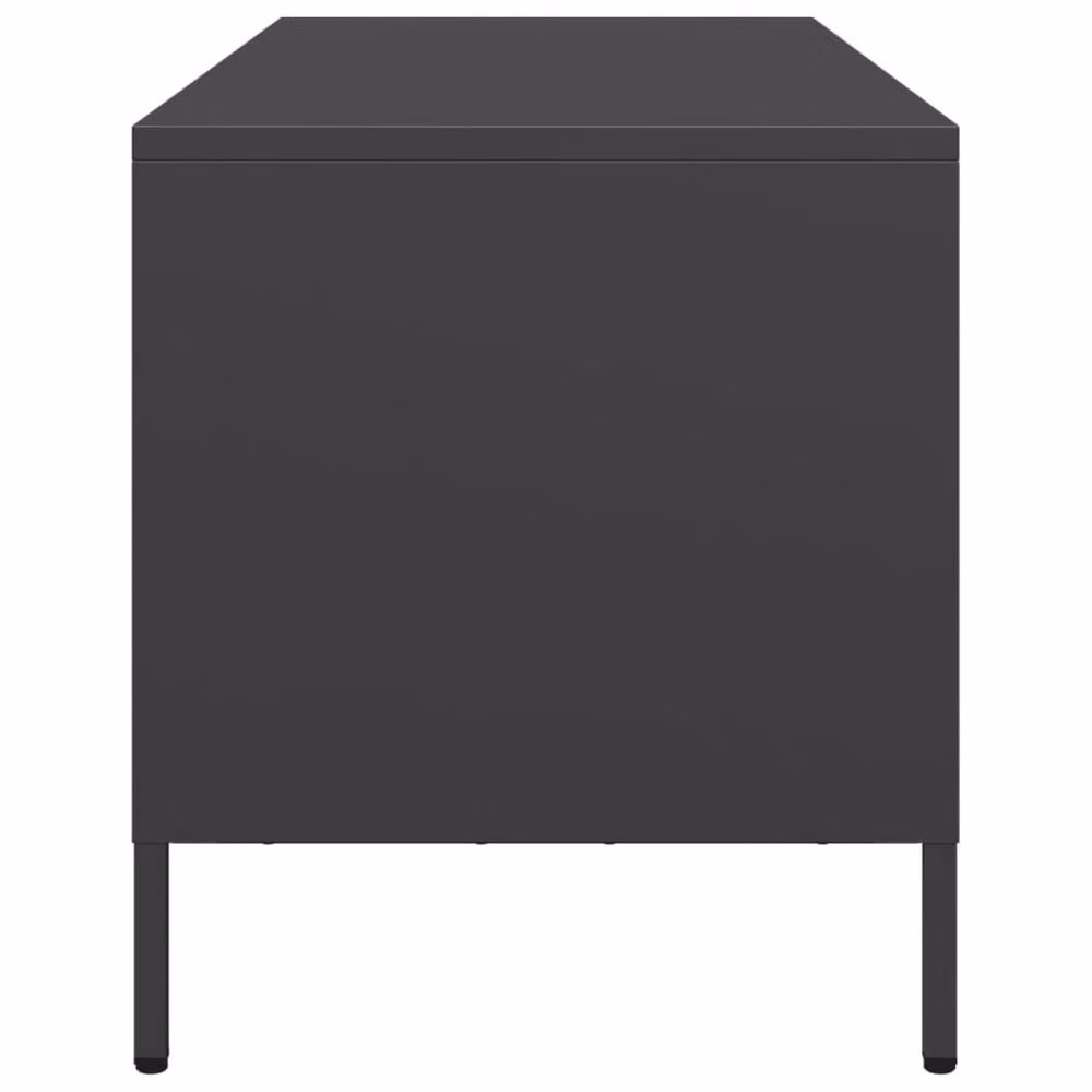 Berkfield Home Industrial TV Cabinet in Black Matt Metal, W: 101.5 cm, D: 39 cm, H: 43.5 cm – 5
