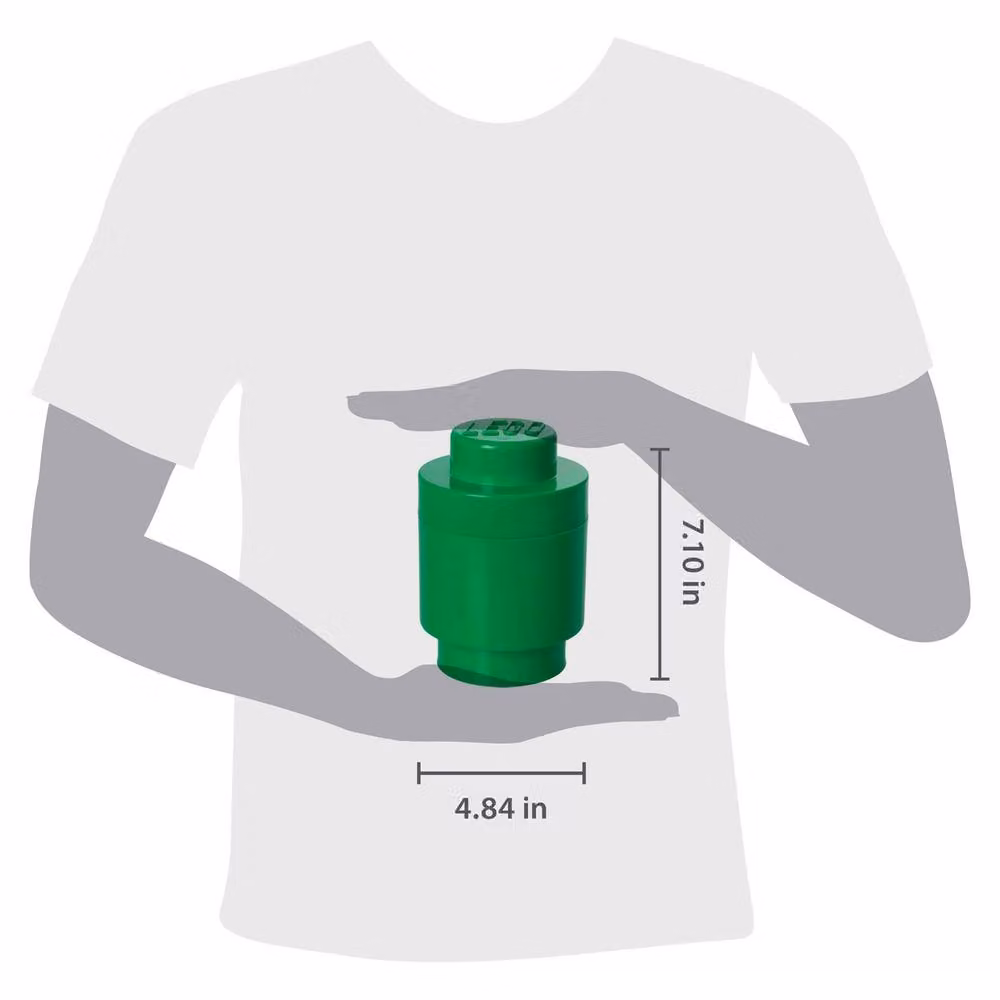 Lego Stackable Round 1-Stud Storage Brick with Lid, Green – 3