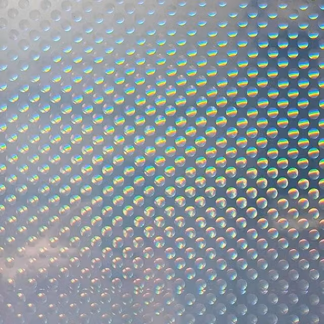 Syntego Pack of 10 Water Bubble Holographic Multicolour Transparent Vinyl