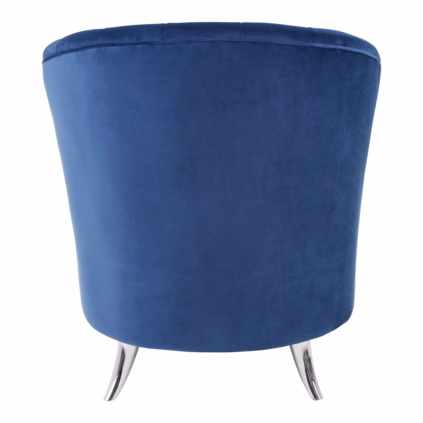 Fifty Five South Blue Velvet Swivel Tub Chair with Silver Metal Frame – 2