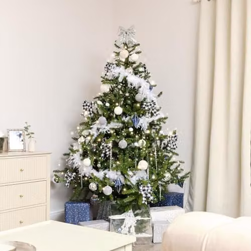 Melody Maison White Feather Boa Christmas Garland – 4