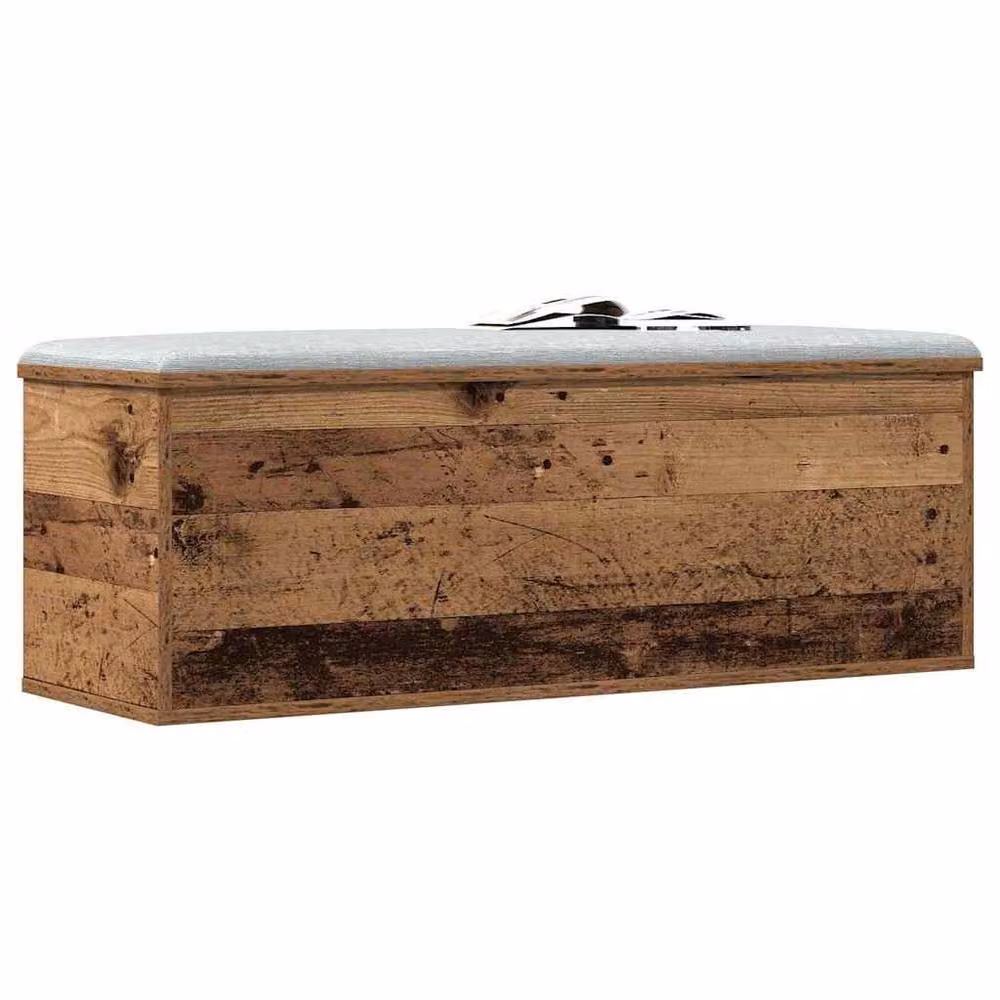 Berkfield Home Rustic Old Wood Storage Box in Brown, W/D/H: 102 x 35 x 35 cm – 3