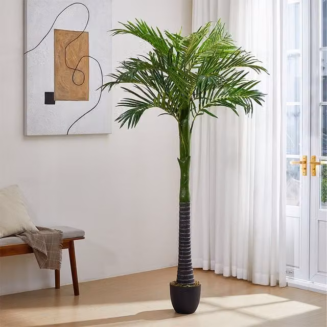 Lifeideas Green Decorative Artificial Tabletop Coconut Palm Tree with Pot