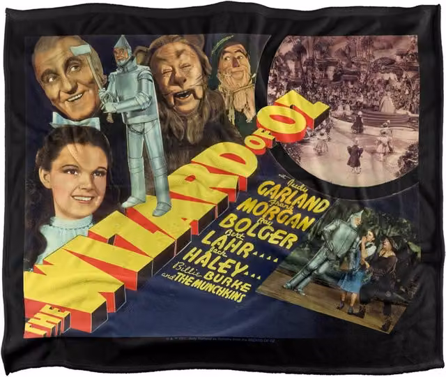LOGOVISION The Wizard Of Oz Vintage Poster Super Soft Fleece Throw Blanket, Multicolour, W: 91 cm x D: 147 cm – 6