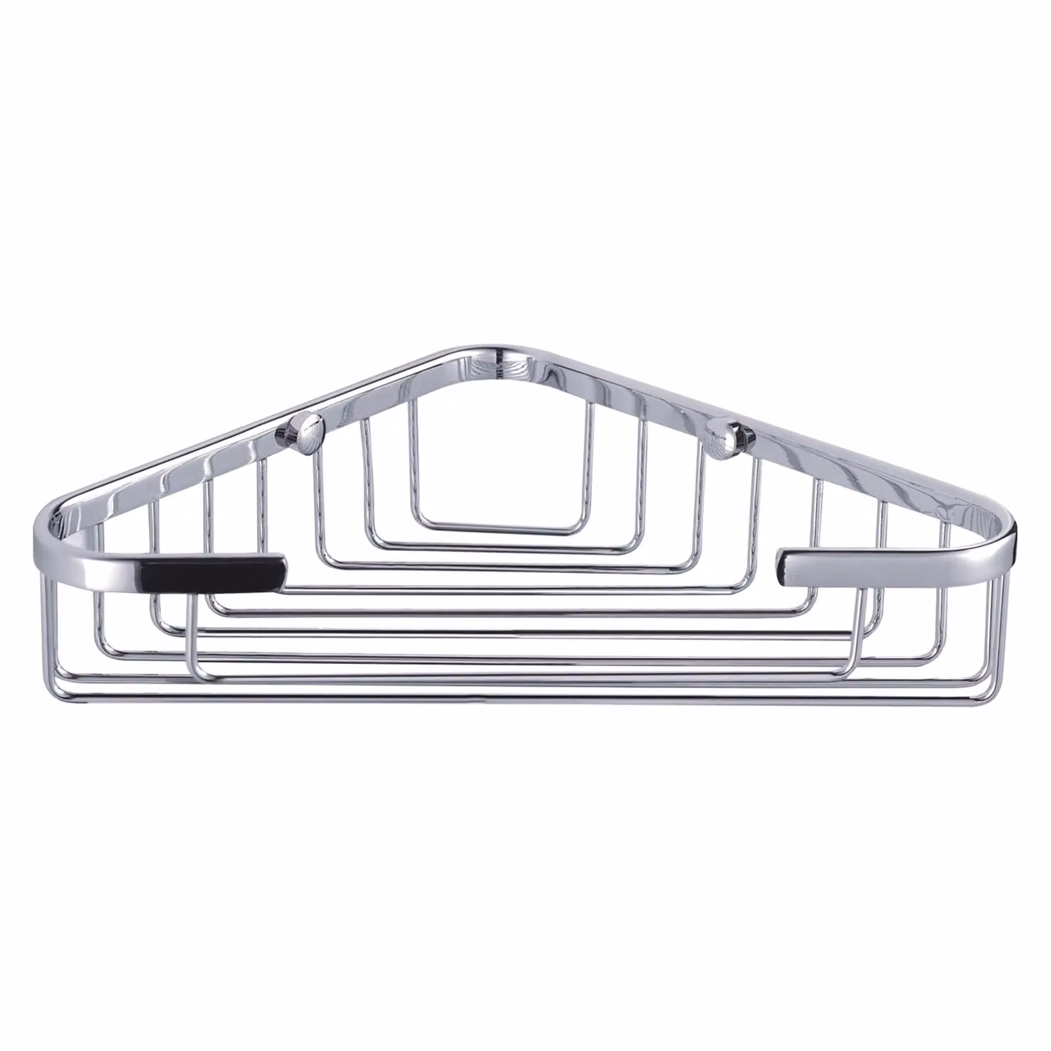 Showerdrape Clasico Large Slatted Corner Bathroom Shower Basket, Stainless Steel, Silver – 2