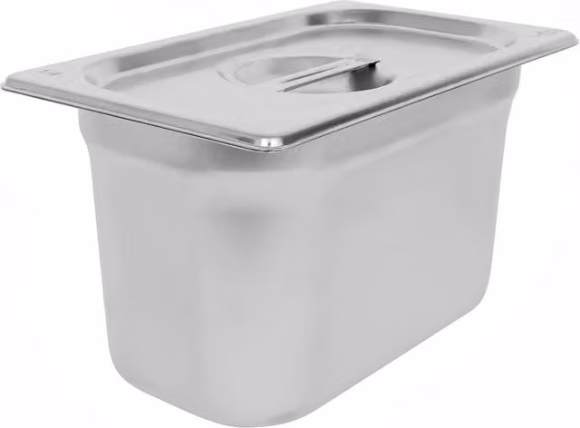 Argon Tableware Stainless Steel Gastronorm Container with Loose Lid, 3.75 l, Silver