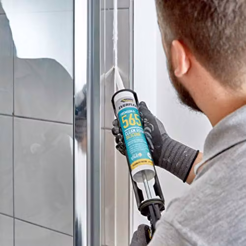Everbuild Everflex 565 Premium+ Clean Room Mould and Bacteria Resistant Silicone Sealant, White, 295ml – 3